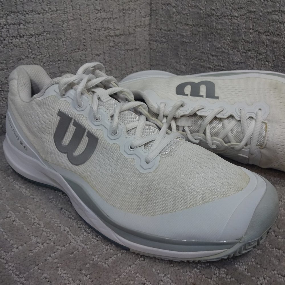 Wilson Rush Pro 3.0 Men's Size 13 US White Lace up Court Tennis Shoes WRS324710